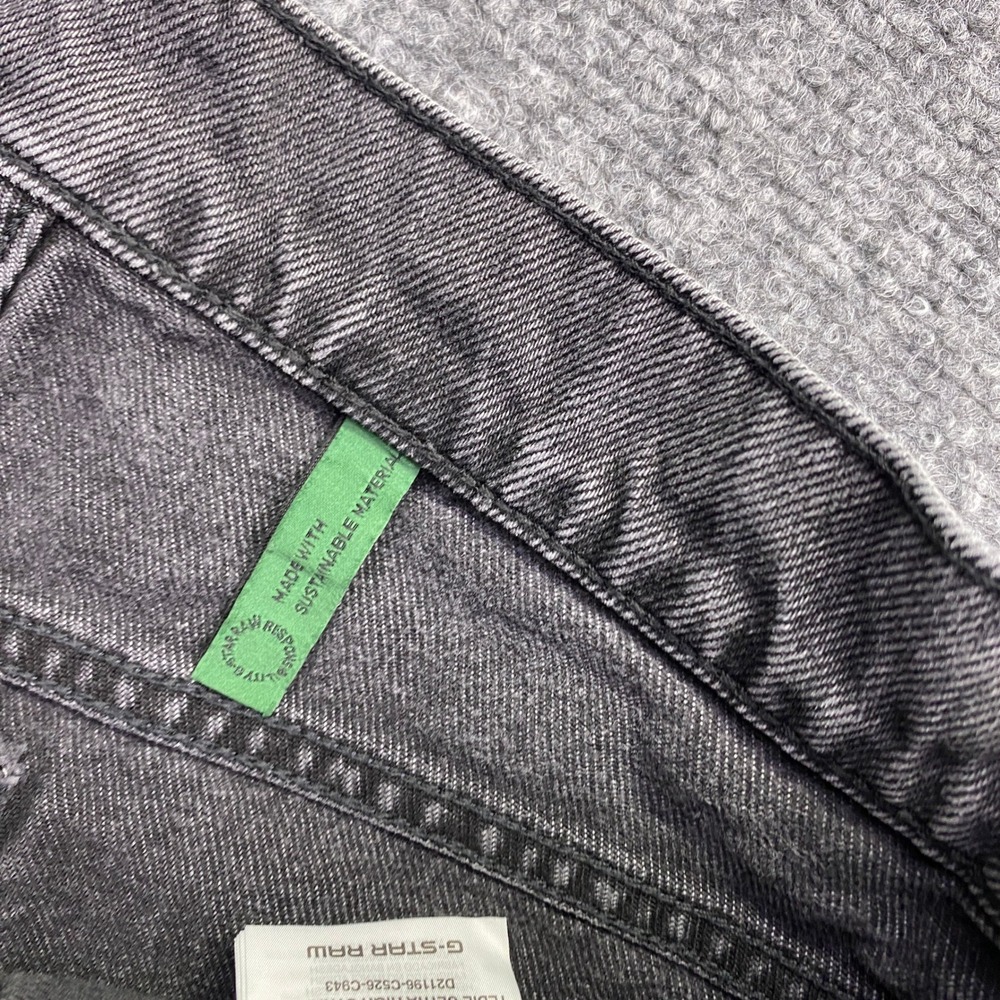G-Star Raw Tedie Ultra High Straight Jeans Grey Faded Black Sz 26 Grunge Western - Picture 12 of 13